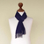 Men's 100% alpaca scarf, 'Midnight Blue' - Men's 100% alpaca scarf