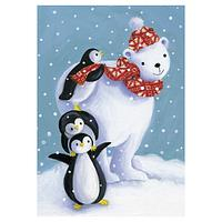 Holiday greeting cards, 'Friendly Animals' (set of 10) - Snowy Christmas Animals Holiday Cards (set of 10)