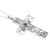 Garnet and peridot pendant necklace, 'Hope Cross' - Sterling Silver Cross Pendant Necklace with Garnet & Peridot (image 2c) thumbail
