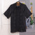Embroidered cotton blouse, 'Festive Black' - Chikankari-Embroidered Black Cotton Button-Up Blouse