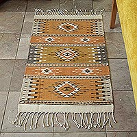 Zapotec wool rug, Light of the Horizon (2x3.5)