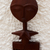 Mahogany wood wall art, 'Akwaba Comb' - Hand Crafted Mahogany Wood Wall Art