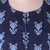 Cotton A-line dress, 'Midnight Duchess' - Patterned Blue and Midnight Cotton A-Line Dress