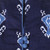 Cotton A-line dress, 'Midnight Duchess' - Patterned Blue and Midnight Cotton A-Line Dress