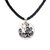 Leather and bone pendant necklace, 'Virgo' - Artisan Crafted Virgo Zodiac Leather Cord Pendant Necklace
