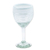 Handblown wine glasses, 'White Spirals' (pair) - Pair of White Handblown Wine Glasses with Spiral Motifs