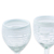 Handblown wine glasses, 'White Spirals' (pair) - Pair of White Handblown Wine Glasses with Spiral Motifs