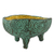 Coconut shell decorative bowl, 'Dreamy Offering' - Coconut Shell Decorative Bowl in Green from Thailand