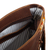 Leather sling, 'Adventurous Day' - Brown Leather Sling with Colorful Wool Textile from Peru