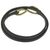 Leather wrap bracelet, 'Brown Infinity' - Artisan Crafted Leather Wrap Bracelet with Large Brass Hook