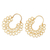 Gold-plated hoop earrings, 'Loop Flair' - Modern 22k Gold-Plated Hoop Earrings with Intertwined Loops