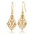 Gold-plated filigree dangle earrings, 'Gilded Age' - Traditional 22k Gold-Plated Filigree Dangle Earrings thumbail
