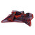 Silk chiffon scarf, 'Fire Tales' - Hand-Painted Red and Black Silk Chiffon Scarf from Armenia
