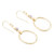 Gold-plated labradorite dangle earrings, 'Wrap Party' - Handmade Gold-Plated Labradorite Dangle Earrings