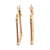 Gold plated sterling silver hoop earrings, 'Goddess of the River' - 18k Gold-Plated Sterling Silver Rectangular Hoop Earrings