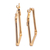 Gold plated sterling silver hoop earrings, 'Goddess of the River' - 18k Gold-Plated Sterling Silver Rectangular Hoop Earrings