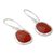 Onyx dangle earrings, 'Fire Enthrall' - Hand Crafted Red Onyx and Sterling Silver Dangle Earrings