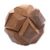 Wood puzzle, 'Soccer Ball' - Fair Trade Round Hand Carved Teak Wood Puzzle Ball