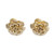 Gold plated sterling silver stud earrings, 'Blooming Rose' (.5 inch) - 18k Gold Plated Sterling Silver Rose Stud Earrings (.5 inch) thumbail