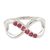 Ruby cocktail ring, 'Forever Pink' - Ruby Infinity-Motif Cocktail Ring