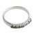 Emerald band ring, 'Harmonious Princess' - Fair Trade High-Polished Faceted Round Emerald Band Ring thumbail