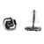 Sterling silver stud earrings, 'Aesthetic' - Oxidized Sterling Silver Stud Earrings Made in Armenia