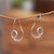 Sterling silver hoop earrings, 'Universal Cycles' - High-Polished Modern Sterling Silver Hoop Earrings from Bali