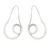 Sterling silver hoop earrings, 'Universal Cycles' - High-Polished Modern Sterling Silver Hoop Earrings from Bali