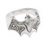 Sterling silver band ring, 'Nocturnal Puissance' - Artisan-Made Bat-Shaped Sterling Silver Band Ring from Bali (image 2d) thumbail