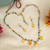 Gold-plated multi-gemstone beaded jewelry set, 'Blue Offerings' - Golden Day of the Dead-Themed Multi-Gemstone Jewelry Set