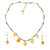 Gold-plated multi-gemstone beaded jewelry set, 'Blue Offerings' - Golden Day of the Dead-Themed Multi-Gemstone Jewelry Set
