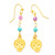 Gold-plated multi-gemstone beaded jewelry set, 'Blue Offerings' - Golden Day of the Dead-Themed Multi-Gemstone Jewelry Set