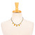 Gold-plated multi-gemstone beaded jewelry set, 'Blue Offerings' - Golden Day of the Dead-Themed Multi-Gemstone Jewelry Set