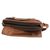 Leather laptop bag, 'Universal in Spice' (double) - Spice Brown Leather Laptop Bag from Brazil (Double)