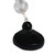 Quartz and agate Y necklace, 'Clarity and Shadow' - Black Agate and Crystal Quartz Necklace from Brazil