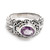 Amethyst solitaire ring, 'Sumatra Splendor' - Amethyst solitaire ring