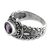 Amethyst solitaire ring, 'Sumatra Splendor' - Amethyst solitaire ring