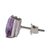 Amethyst stud earrings, 'Heart of Light' - Brazil Heart-Shaped Faceted Amethyst Stud Earrings