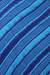 Cotton scarf, 'Between Ocean Waves' - Striped Cotton Scarf in Cerulean and Royal Blue from Mexico