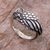 Sterling silver cocktail ring, 'Perky Night Owl' - Handcrafted Balinese Sterling Silver Owl Ring