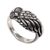 Sterling silver cocktail ring, 'Perky Night Owl' - Handcrafted Balinese Sterling Silver Owl Ring