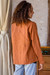 Embroidered cotton jacket, 'Pumpkin Fantasy' - Embroidered Cotton Slub Jacket