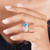 Blue topaz solitaire ring, 'Heart Voice' - Heart Shaped Sterling Silver and Blue Topaz Ring