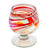 Handblown glass goblets, 'Grace Enchantment' (set of 4) - Set of 4 Eco-Friendly Red Handblown Glass Goblets