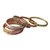 Copper and brass band rings, 'Earth's Triumph' (set of 7) - Set of 7 Copper and Brass Band Rings in a Polished Finish