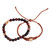 Jade macrame pendant and beaded stretch bracelets, 'Exquisite Duo' (pair) - 2 Jade Macrame Pendant and Beaded Stretch Bracelets in Brown