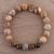 Jasper and tiger's eye beaded stretch bracelet, 'Flavors of the Earth' - Jasper and Tiger's Eye Beaded Stretch Bracelet from India
