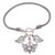 Blue topaz charm bracelet, 'Beaming Butterfly' - Sterling Silver and Blue Topaz Butterfly Charm Bracelet