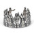 Anillo envolvente de plata de ley - Anillo De Envoltura De Plata Esterlina Con Temas Esterlina Artesanales
