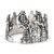 Anillo envolvente de plata de ley - Anillo De Envoltura De Plata Esterlina Con Temas Esterlina Artesanales